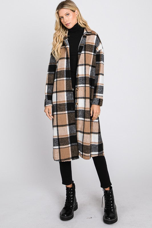 Nude Plaid Shacket