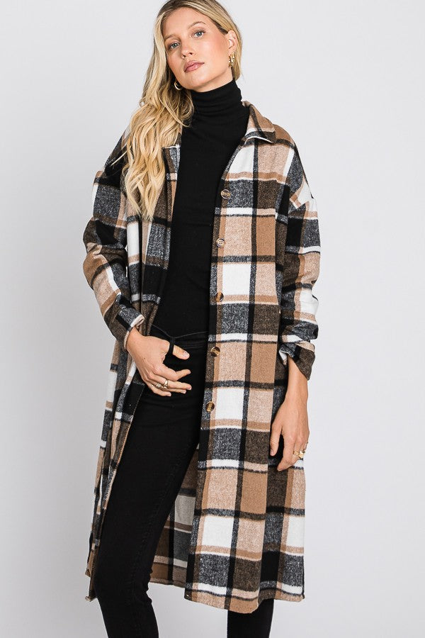 Nude Plaid Shacket