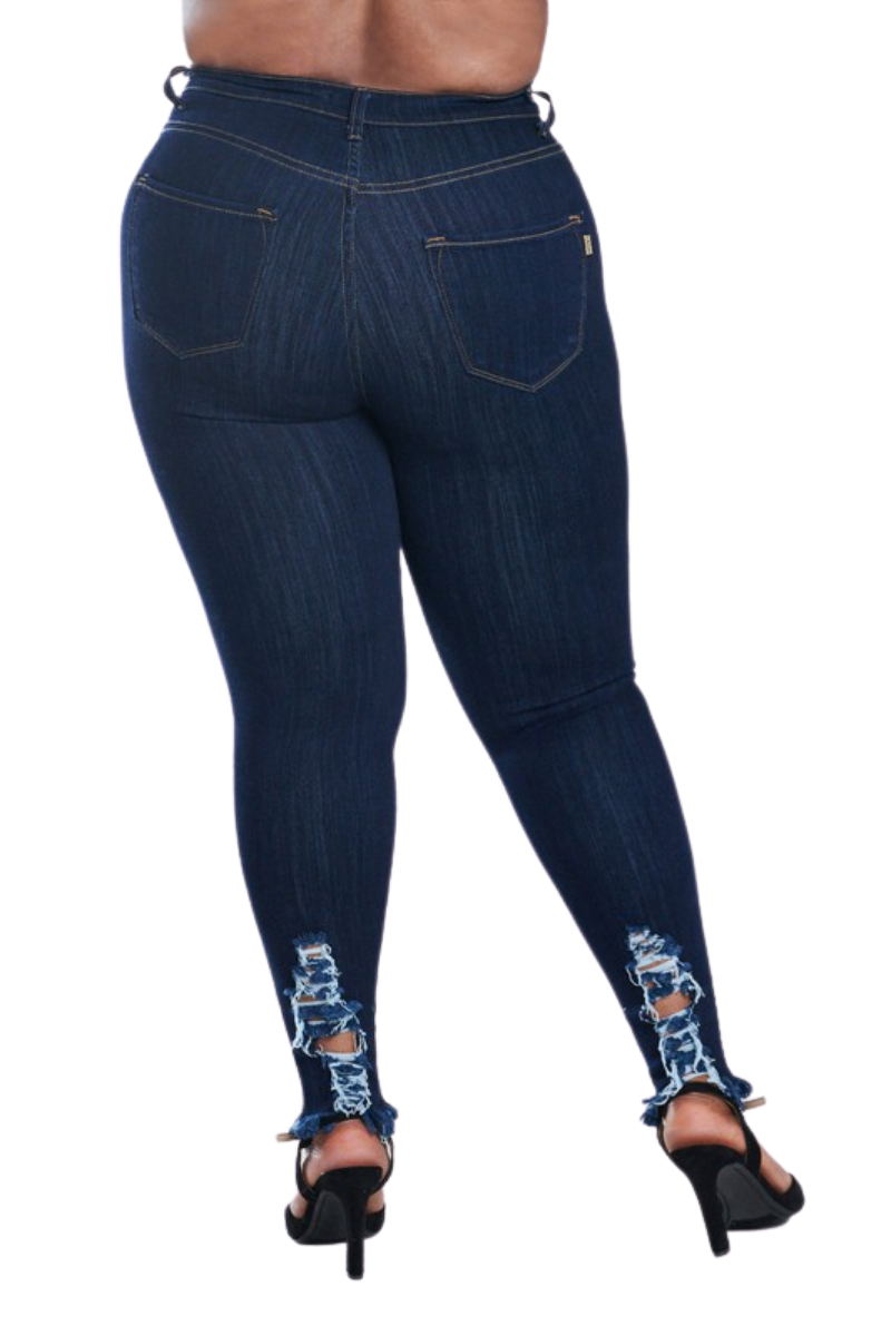 Destructed Diva Plus Size Skinny Jean