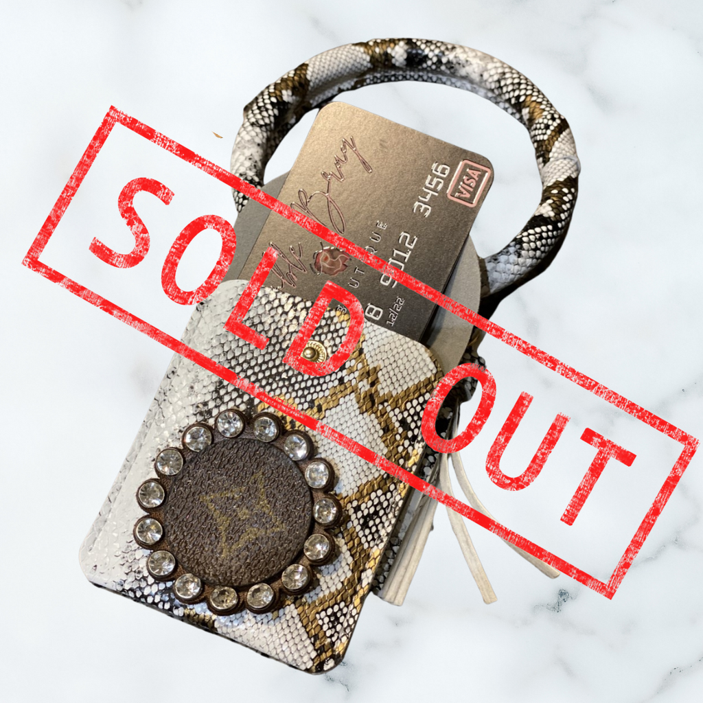 LV Luxe Snakeskin Card O-ring