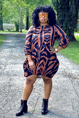 Plus Jungle Fever Bubble Dress