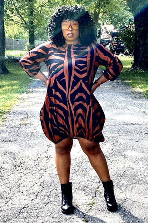 Plus Jungle Fever Bubble Dress