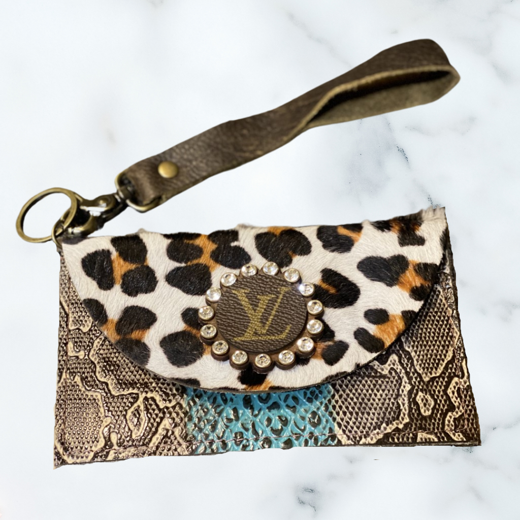 LV Luxe Leopard Wristlet