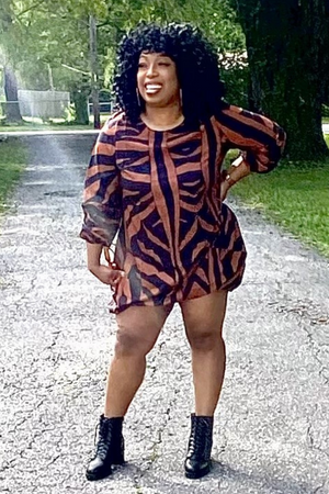 Plus Jungle Fever Bubble Dress