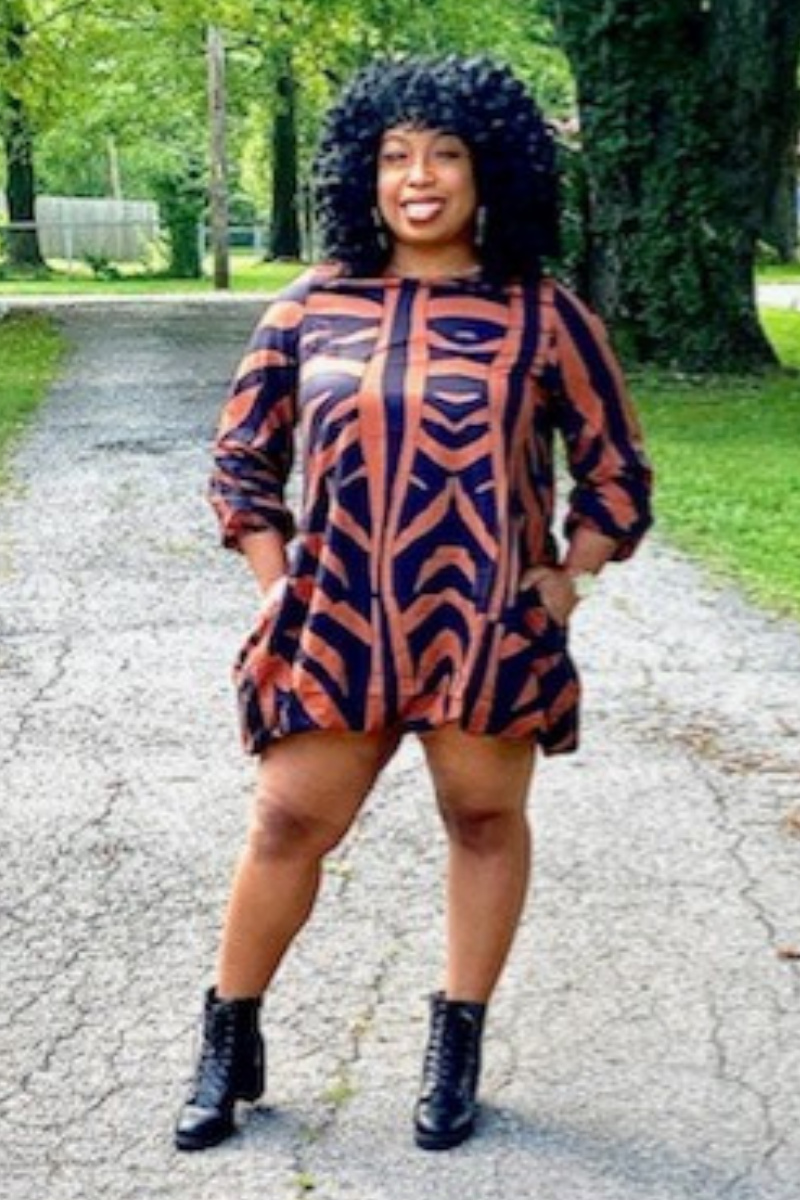 Plus Jungle Fever Bubble Dress