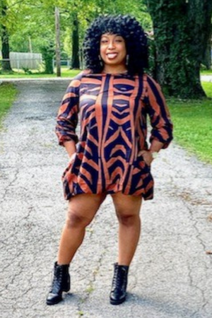 Plus Jungle Fever Bubble Dress